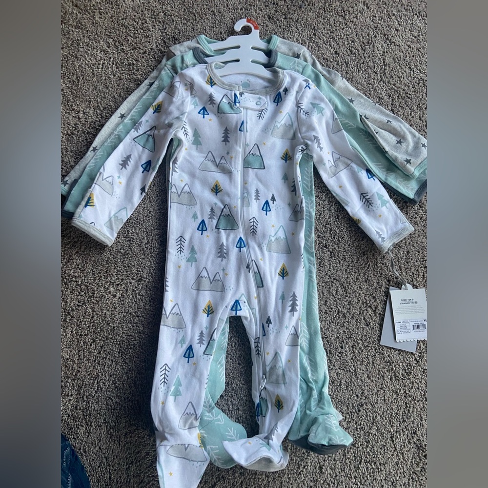 Cloud Island 3 Pack Boys Sleepers 6-9months